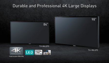 Panasonic анонсирует 98 "и 84" LQ70 серии 4K светодиодные дисплеи